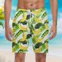 Tropical Banana Summer Pattern Beach Shorts For Men