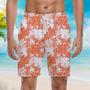 Tropical Floral Flower Beach Shorts For Men