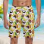 Tropical Fruits Pineapple Banana Beach Shorts For Men