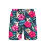 Tropical Hibiscus Don't Mess With Corgi Beach Shorts For Men