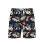 Tropical Leaf With Exotic Parrot Birds Beach Shorts For Men