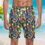 Tropical Sea Fish Pattern Beach Shorts For Men