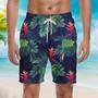 Tropical Summer Floral Beach Shorts For Men