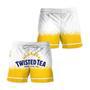 Twisted Tea White Yellow Basic Swim Trunks