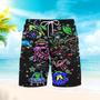 UFO I Hope Aliens Believe In Me Black Beach Shorts For Men