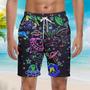 UFO I Hope Aliens Believe In Me Black Beach Shorts For Men