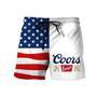 USA Flag Fourth Of July Coors Banquet Swim Trunks