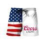 USA Flag Fourth Of July Coors Light Swim Trunks