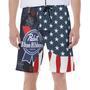 USA Tropical Flag Pabst Blue Ribbon Swim Trunks