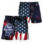 USA Tropical Flag Pabst Blue Ribbon Swim Trunks