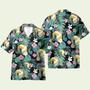 Volleyball Tropical Leaves Pattern Hawaiian Shirt