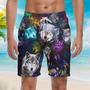 Wild Wolf Black Beach Shorts For Men