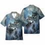 Wolf Couple Animal Lover Hawaiian Shirt