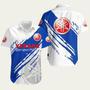 Yamaha Blue And White Logo Hawaiian Shirt