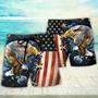 America Eagle Amazing Galaxy Beach Short