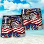 America Independence Day US One Nation Under God Beach Short