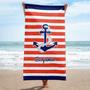 Anchor Themed Personalized Beach Towels Ideal Women Kids Summer Days