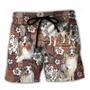 Australian Shepherd Dog Vintage Lover Tropical Style Beach Short