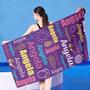 Birthday Special Custom Name Microfiber Beach Towels Perfect Gift Idea