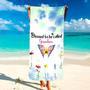 Blessed Nana Flower Design Personalized Beach Towels Unique Gift