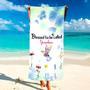 Blessed Nana Flower Design Personalized Beach Towels Unique Gift