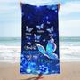 Butterfly Grandkids Personalized Beach Towels Summer Mom Grandma Gift