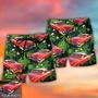 Car Eldorado Car Classic Tropical Flower Custom Photo Beach Short