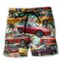 Car Summer Tropical Island Beach Short