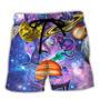 Cat Love Galaxy Colorfull Beach Short