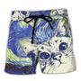 Cat Love Life Cute Beach Short