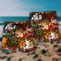 Cat With Toys Train Christmas Beach Short