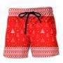 Cat Wreck The Tree Christmas Red Style Beach Short