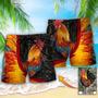 Chicken Rooster Beautiful Style Custom Photo Beach Short