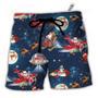 Christmas Astronaut Santa Claus Beach Short