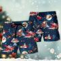 Christmas Astronaut Santa Claus Beach Short