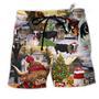 Christmas Cows Love Animals Love Classic Style Beach Short