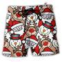 Christmas Cutie Santa And Reindeer Funny Style Beach Short