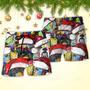 Christmas Dog Colorful Draw With Love Beach Short