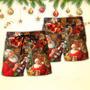 Christmas Funny Santa Claus Gift Xmas Is Coming Art Style Beach Short