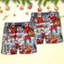 Christmas Funny Santa Claus Happy Xmas Is Coming Art Style Lovely Beach Short