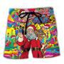 Christmas In July Santa Hippie Sending Gift In Summer Beach Short