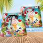 Christmas In July Snowman Ice Cream Funny Summer Beach Short