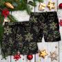 Christmas Neon Light Stary Amazing Night Beach Short