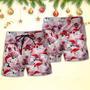 Christmas Piggies Funny Xmas Is Coming Art Style Beach Short