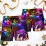 Christmas Reindeer Neon Light Bright Beach Short