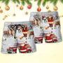 Christmas Santa Claus Gift For Xmas Snow Painting Style Beach Short