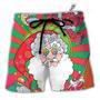 Christmas Santa Claus Psychedelic Colorful Beach Short