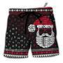 Christmas Santa Claus Retro Viking Pattern Beach Short