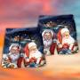 Christmas Santa Claus Snow Beach Short