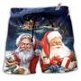 Christmas Santa Claus Snow Beach Short